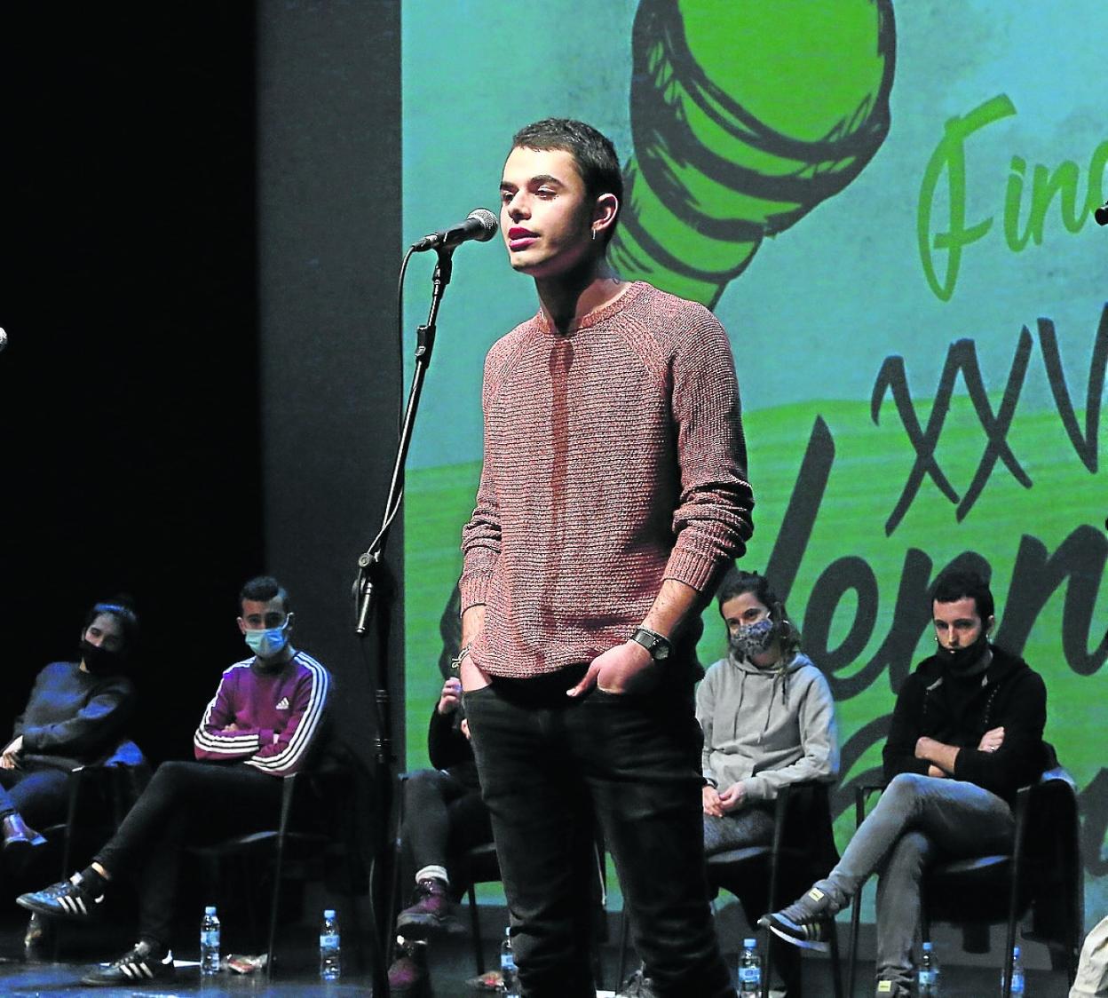 Aner Peritz en un momento del Premio Xenpelar. 