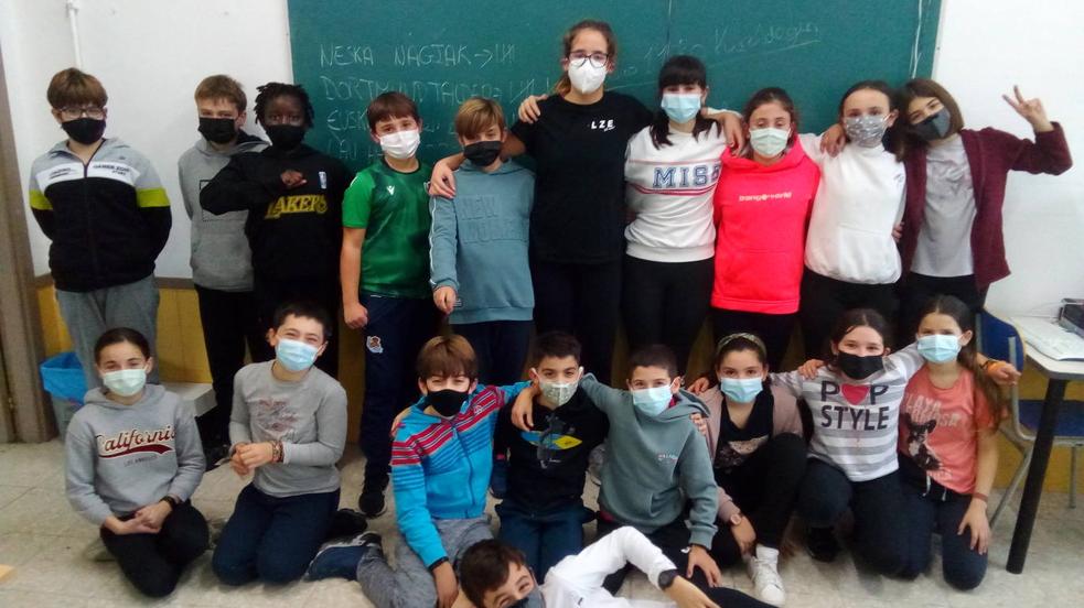 Los alumnos de Orioko Herri Ikastola