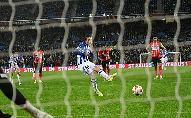 Los goles de la Real ante el PSV Eindhoven
