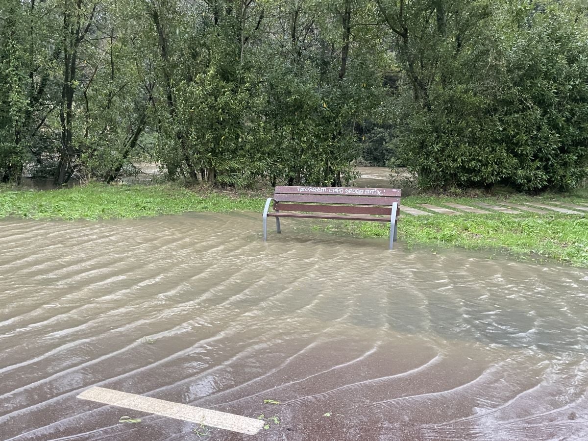 Fotos: Inundaciones en el barrio de Txomin por el desbordamiento del Urumea