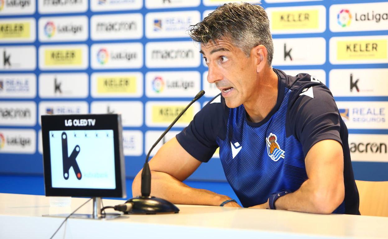 Imanol Alguacil, entrenador de la Real Sociedad.