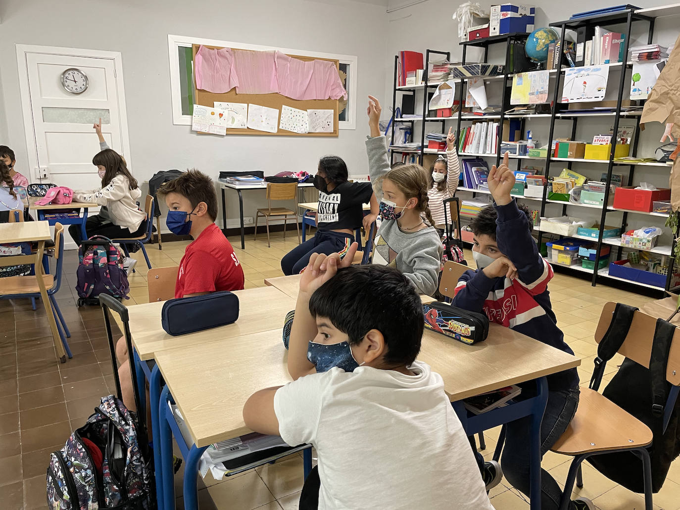 Los niños de Primaria, en clase.