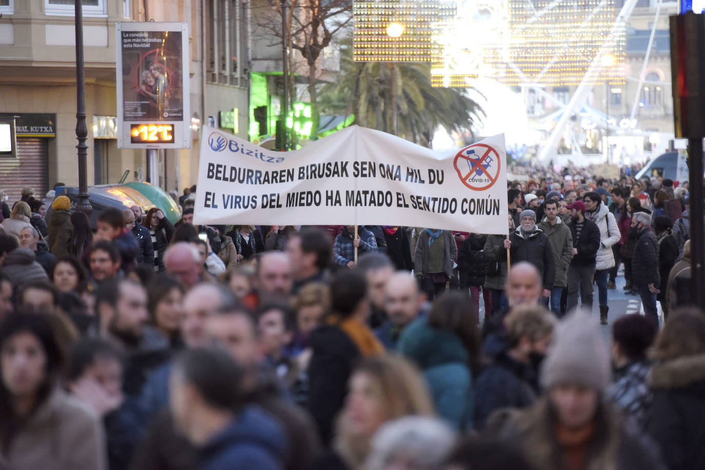 Fotos: Manifestación en contra del pasaporte sanitario
