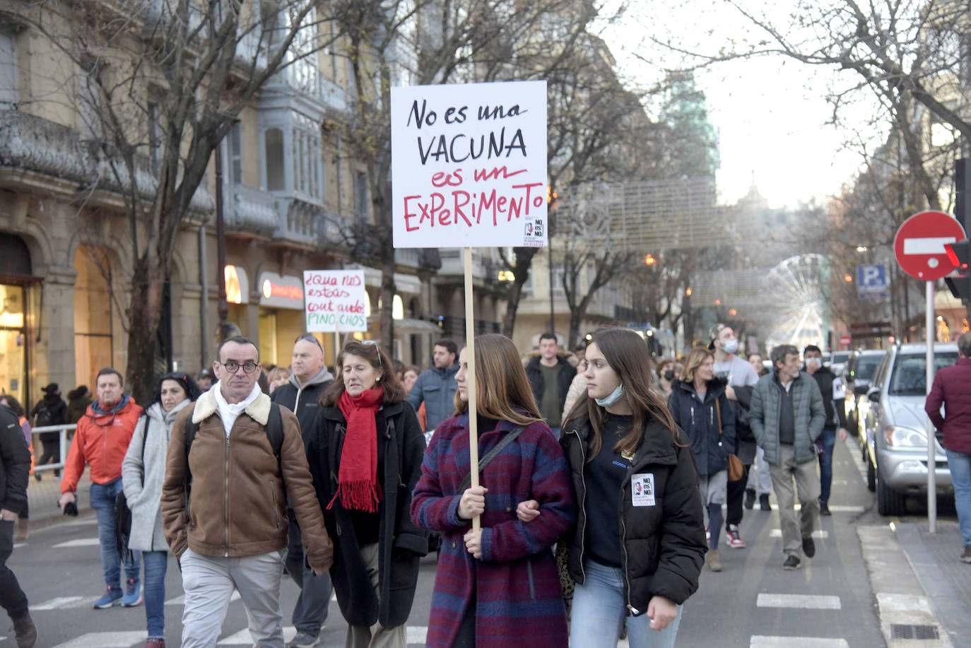 Fotos: Manifestación en contra del pasaporte sanitario