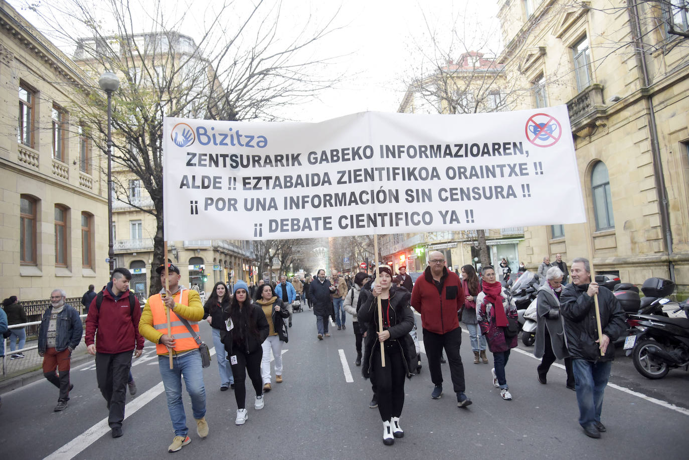Fotos: Manifestación en contra del pasaporte sanitario