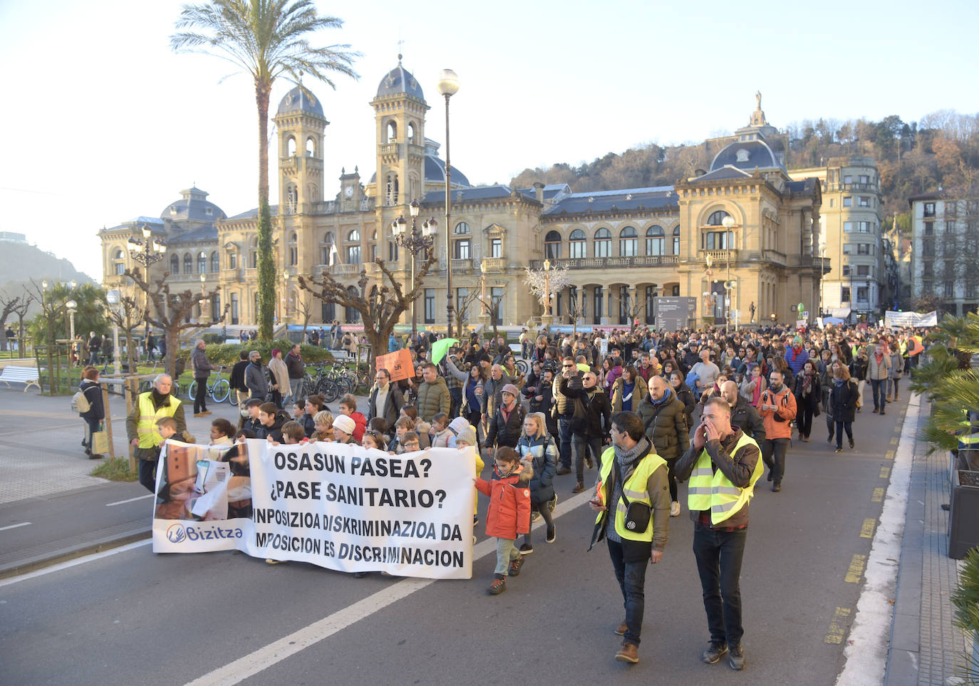 Fotos: Manifestación en contra del pasaporte sanitario