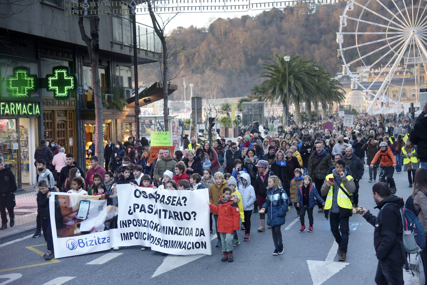 Fotos: Manifestación en contra del pasaporte sanitario
