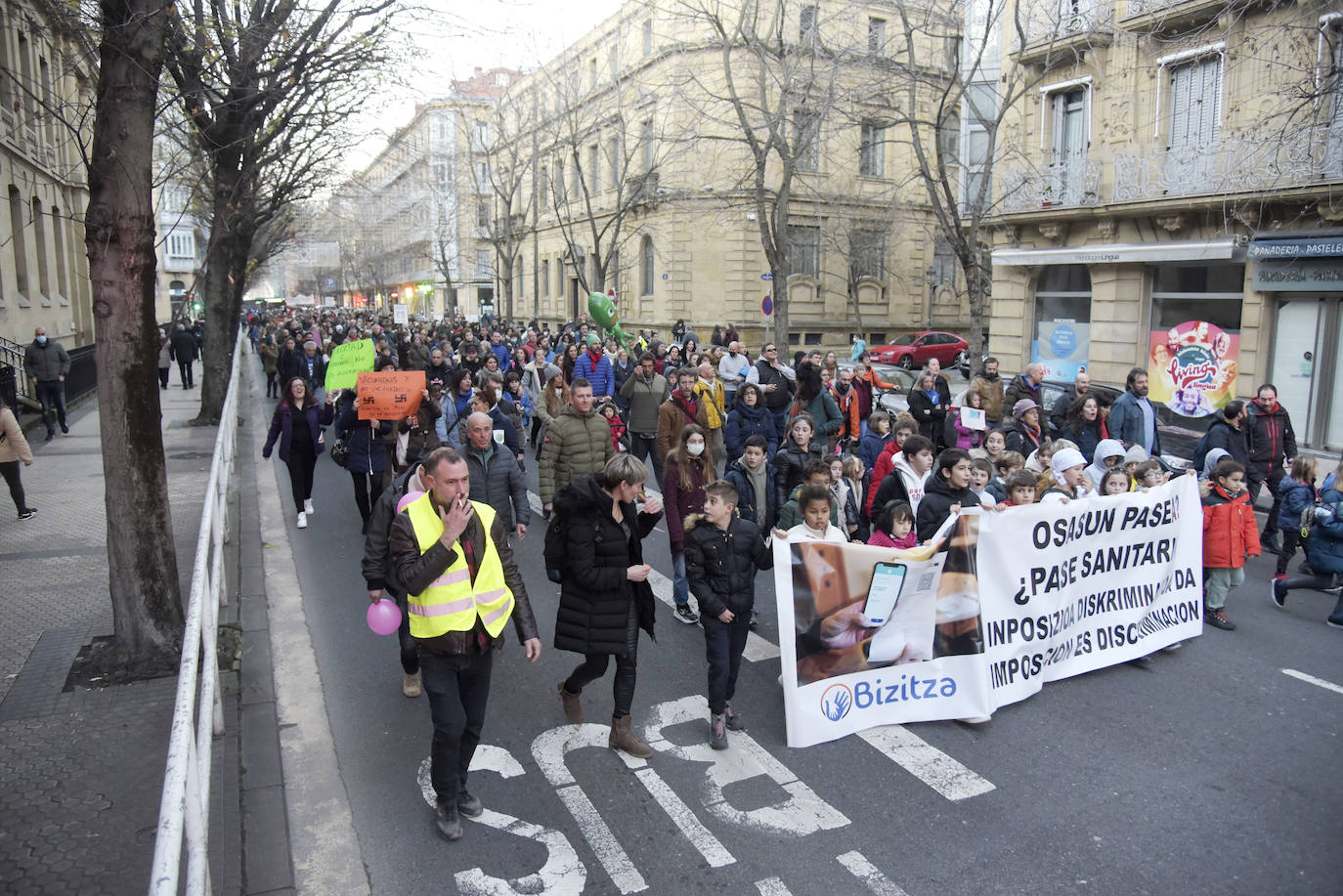 Fotos: Manifestación en contra del pasaporte sanitario