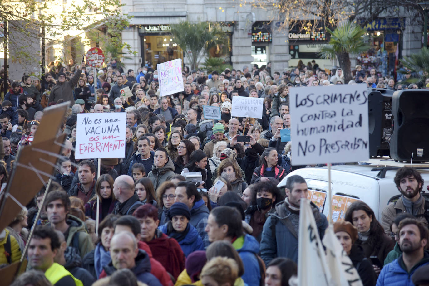 Fotos: Manifestación en contra del pasaporte sanitario