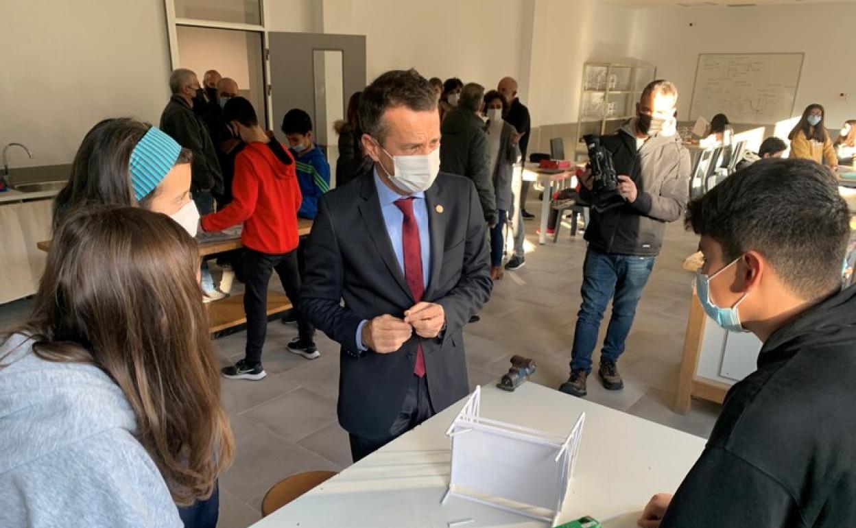 Bildarratz, esta mañana en el Instituto Erniobea de Amasa-Villabona.