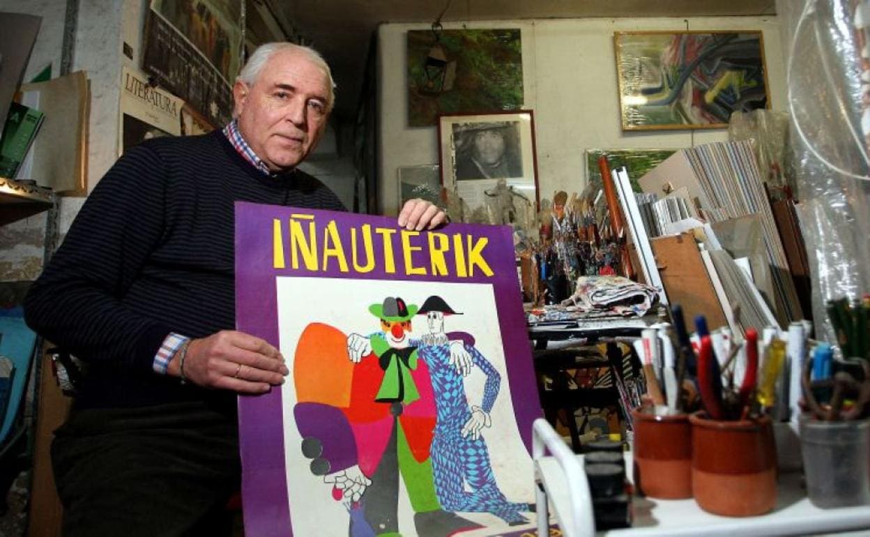 Hernández Mendizabal diseñó durante más de 50 años el cartel anunciador del Carnaval de Tolosa. 