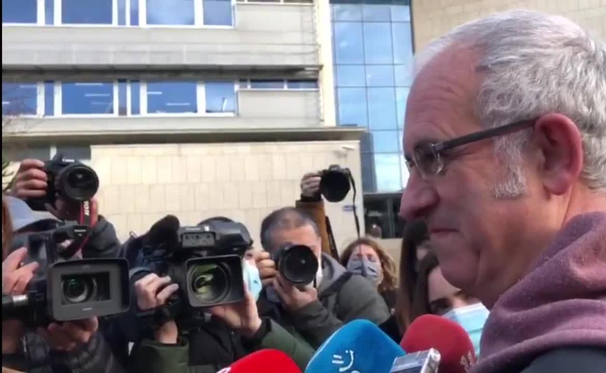 Llegada de 'Mikel Antza' a los juzgados de Donostia. 