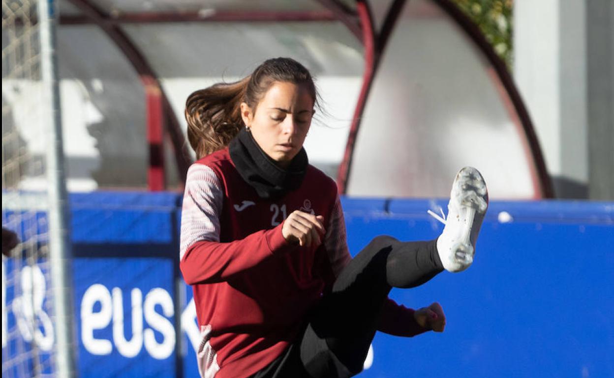 Sara Navarro en un entrenamiento. 