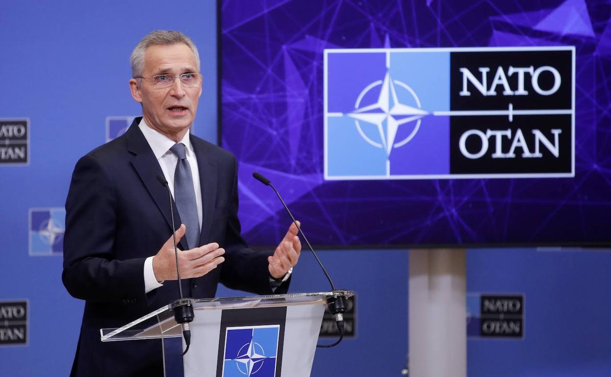 El secretario general de la OTAN, Jens Stoltenberg, durante una comparecencia. 