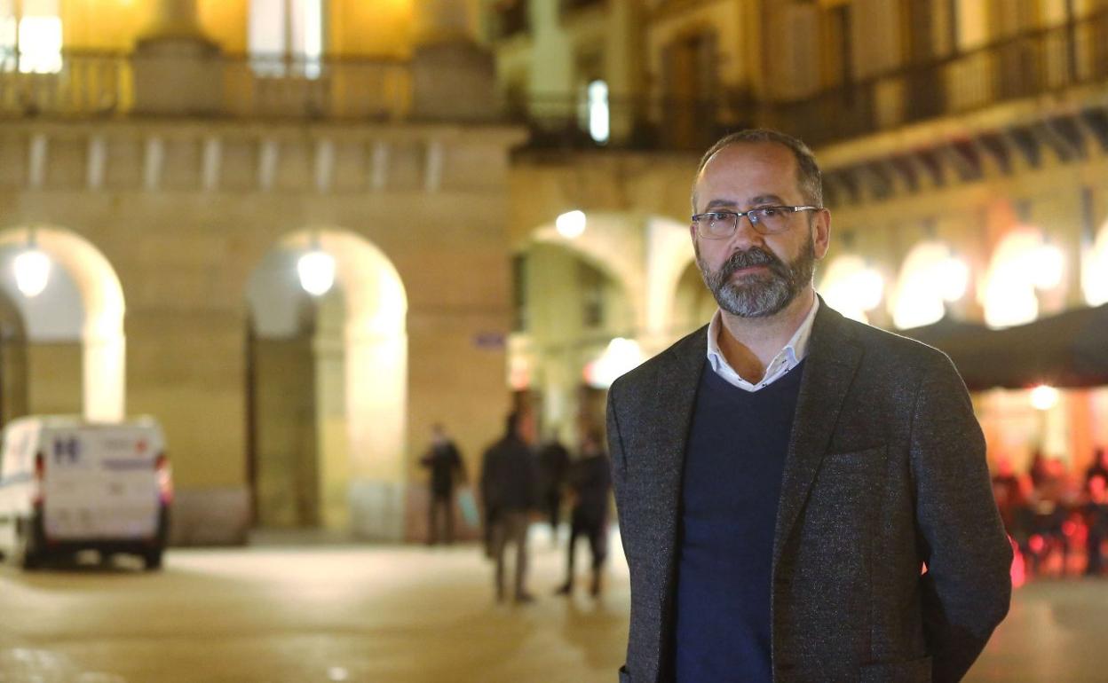 José María Leclercq, en la plaza de la Constitución. 