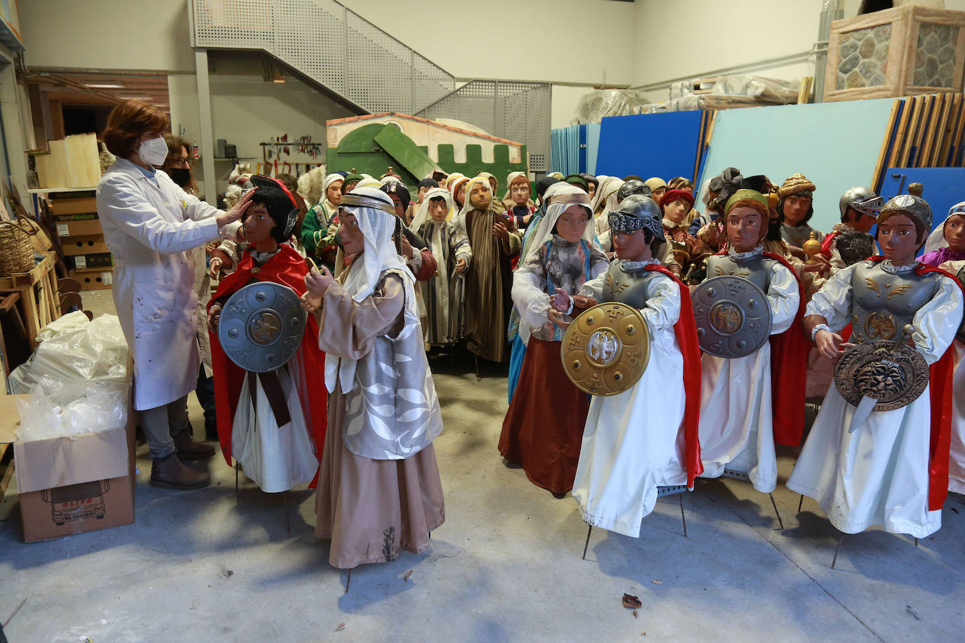 Fotos: Denuncian los reiterados destrozos en el belén de la plaza Gipuzkoa