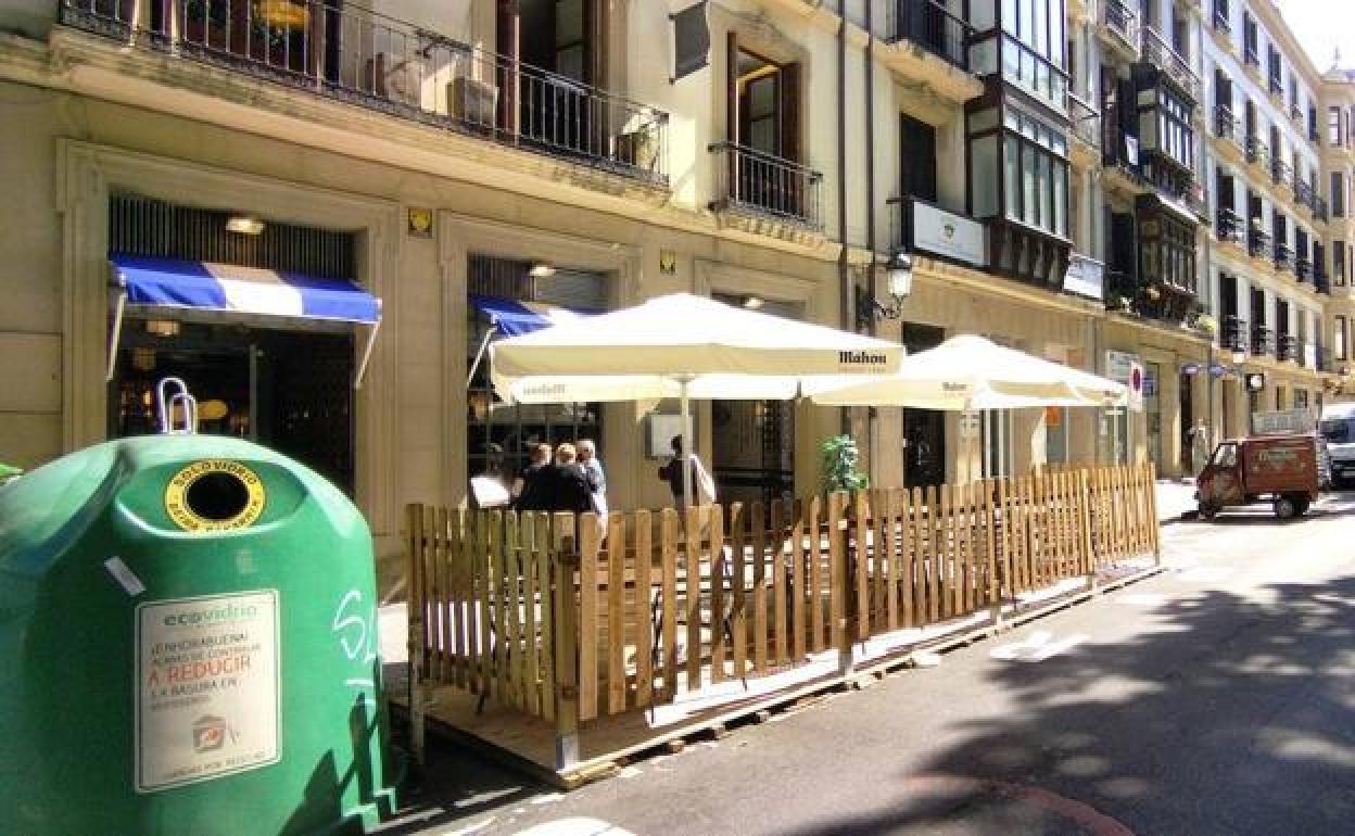 San Sebastián: Aprobada la moratoria para la ampliación de terrazas hosteleras