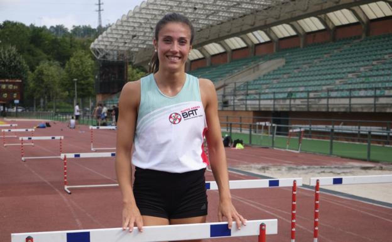 Teresa Errandonea, en el mini estadio de Anoeta. 