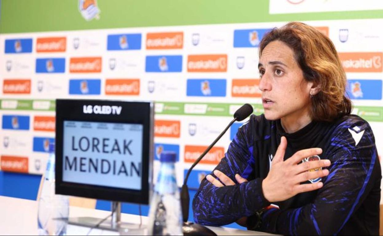 La entrenadora de la Real Sociedad, Natalia Arroyo.