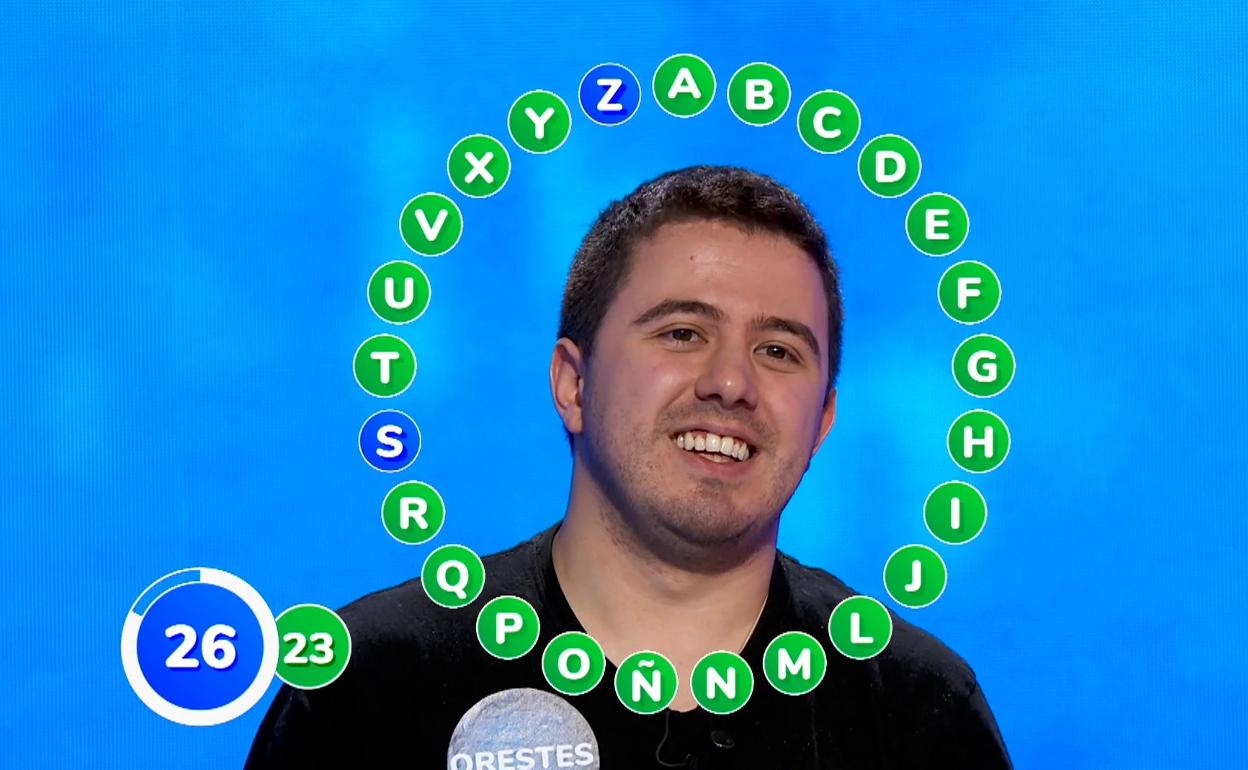 Orestes se quedó a dos palabras del bote de Pasapalabra. 
