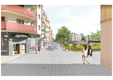 Imagen secundaria 1 - Infografías que recogen las propuestas de peatonalización para Legia, Fueros y Berrotaran. 