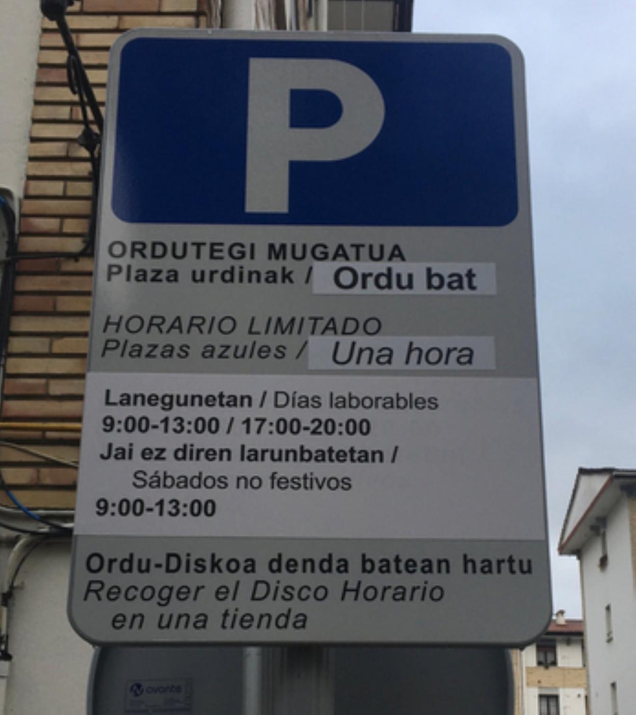 en las plazas de aparcamiento de horario limitado en | El Diario Vasco