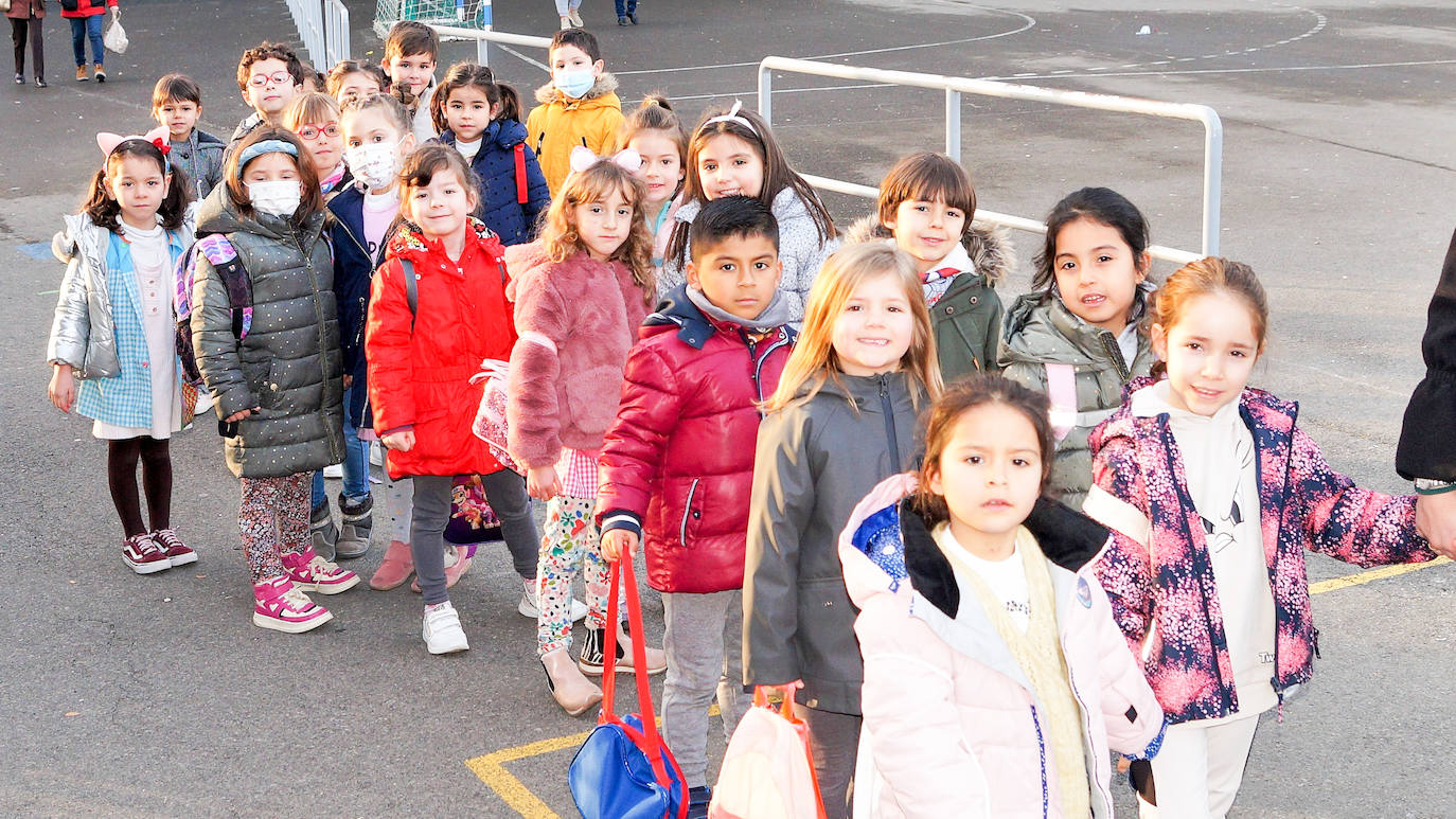 Los niños de la clase de 5 años.