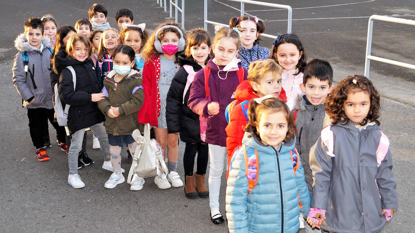 Los niños de la clase de 5 años.