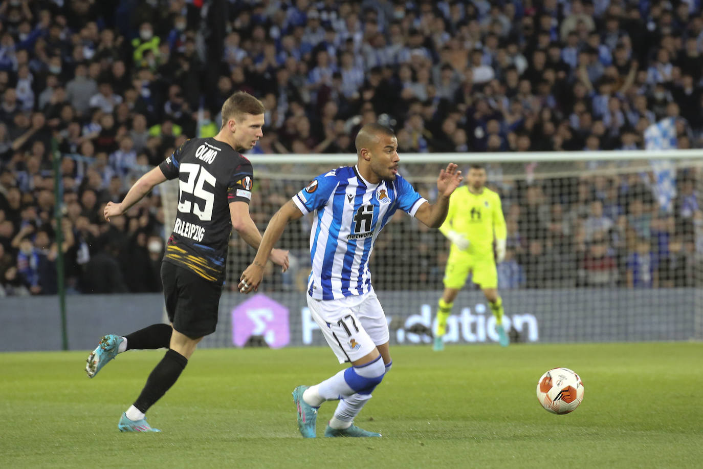 Fotos: Las imágenes del partido entre la Real Sociedad y el RB Leipzig