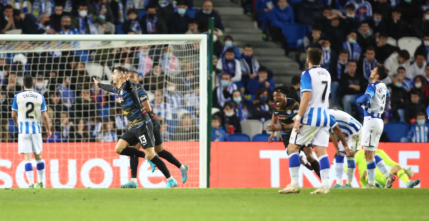 Fotos: Las imágenes del partido entre la Real Sociedad y el RB Leipzig