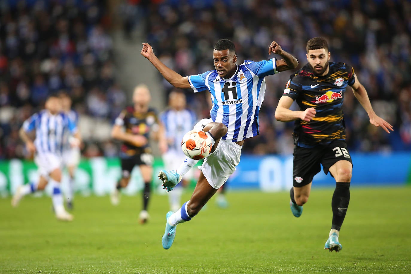 Fotos: Las imágenes del partido entre la Real Sociedad y el RB Leipzig