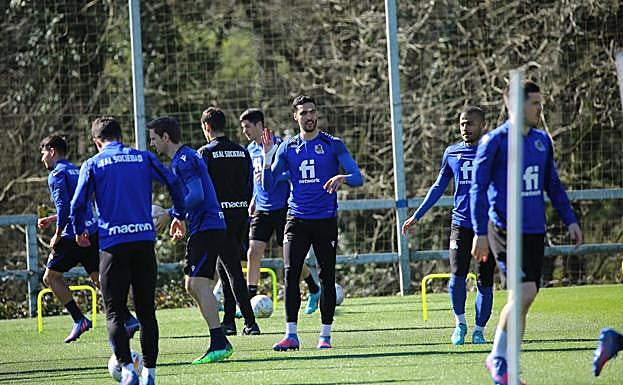 Merino fue la sorpresa positiva de la jornada en la sesión de ayer en Zubieta. 