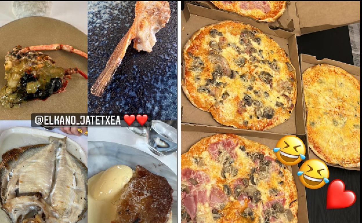 Imágenes de la comida y cena que ha difundido Cristina Pedroche. 