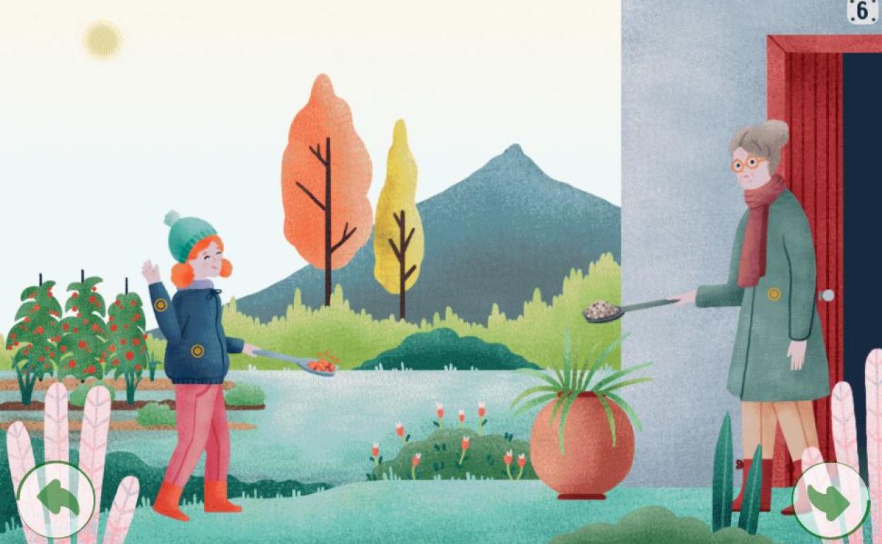 Liebana Goñiren ilustrazioak dituzte ipuinek.