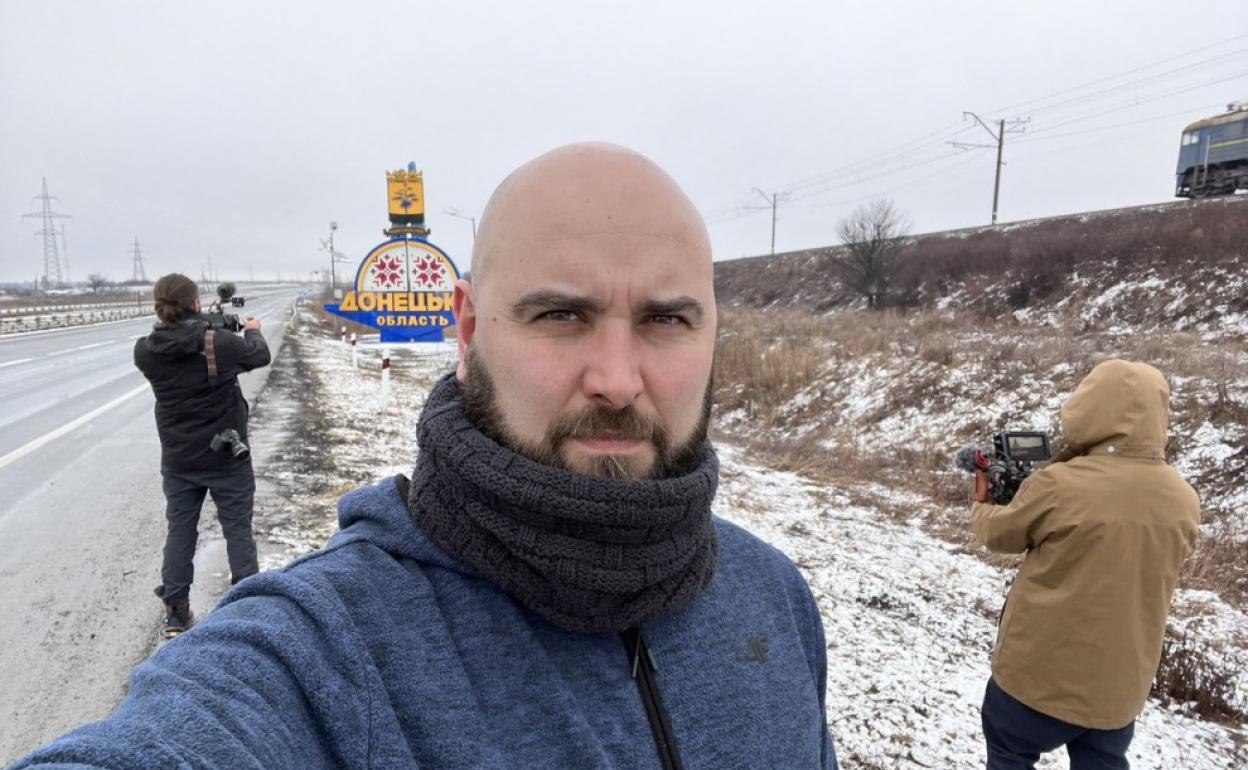 Pablo González, en la frontera entre Polonia y Ucrania.