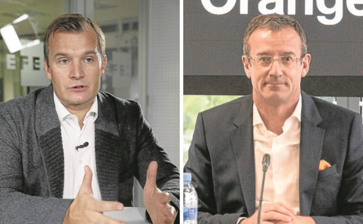 Meinrad Spenger, el CEO de MásMóvil, y Jean François Fallacher, 'número uno' de Orange. 