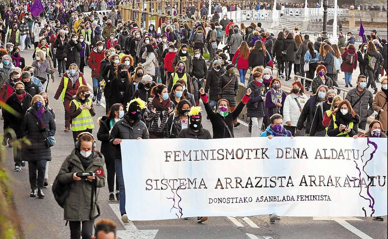 Iaz gaurko egunarekin Donostian egin zen manifestazioa.