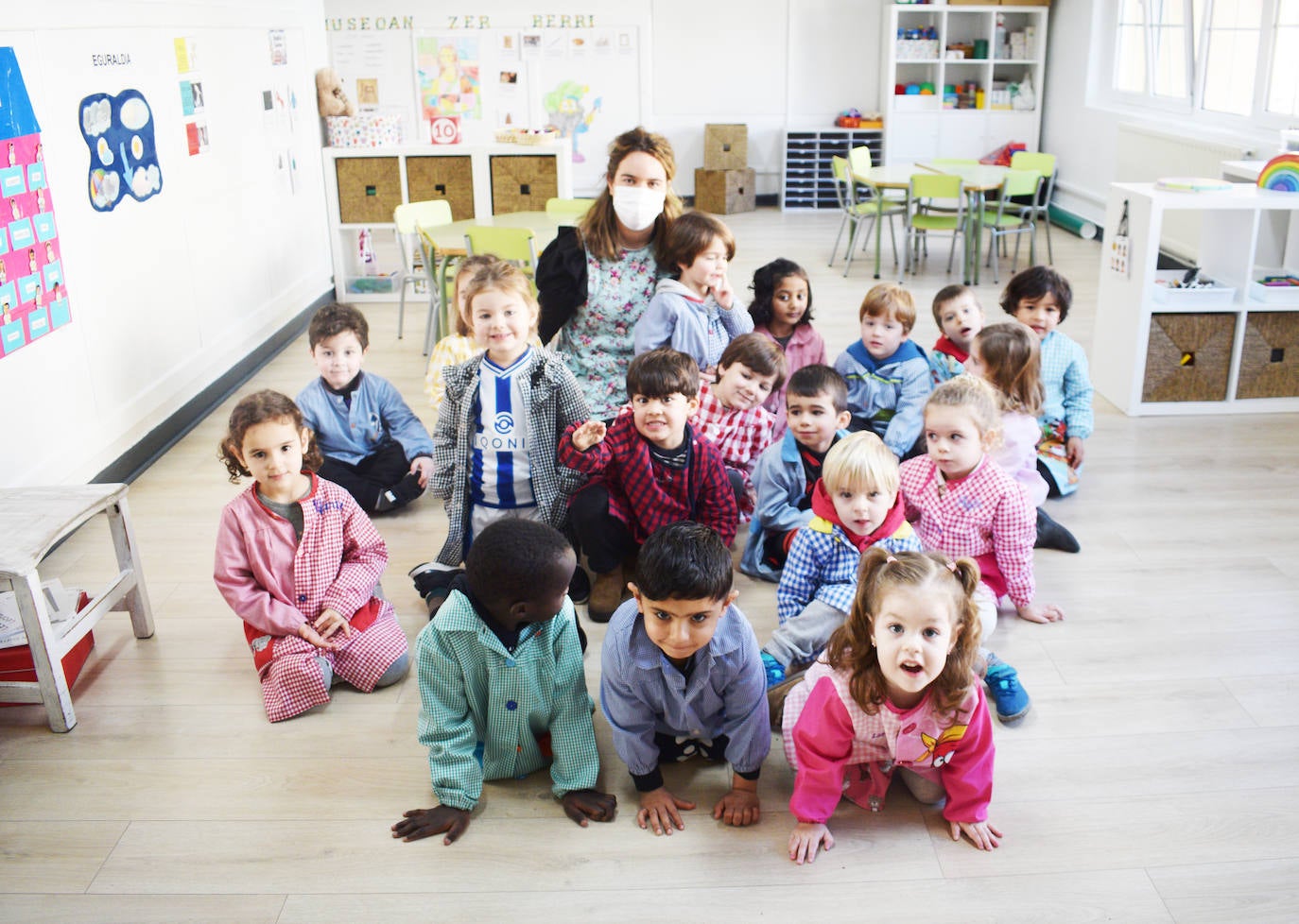 Los txikis de la clase de 3 años.