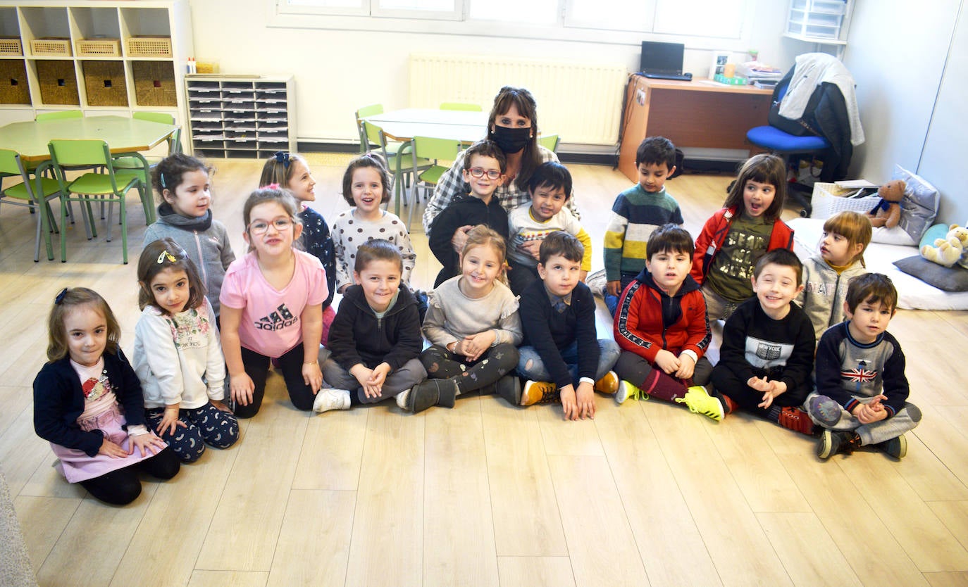 Los txikis de la clase de 4 años.