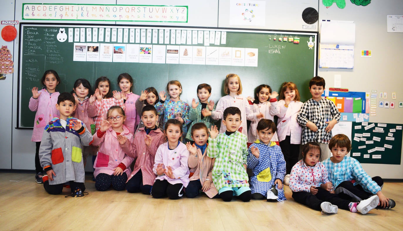 Los txikis de la clase de 5 años.