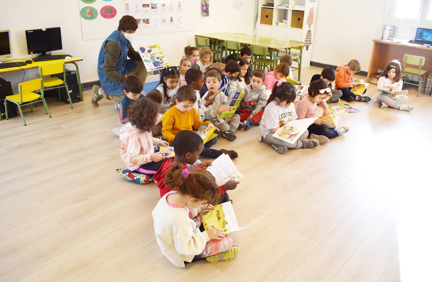 Los txikis de la clase de 5 años.