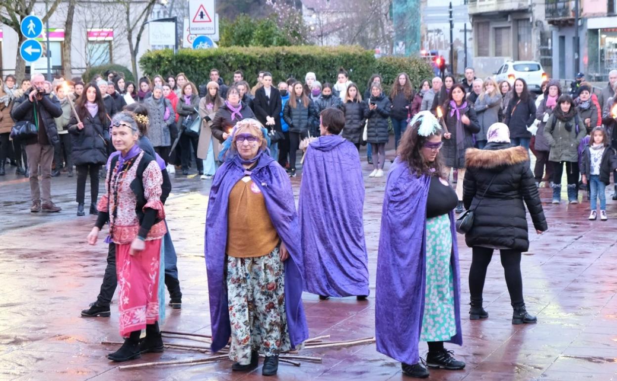 Imagen de uno de los actos reivindicativos que tuvo lugar el martes con motivo del 8M, Día de la Mujer.