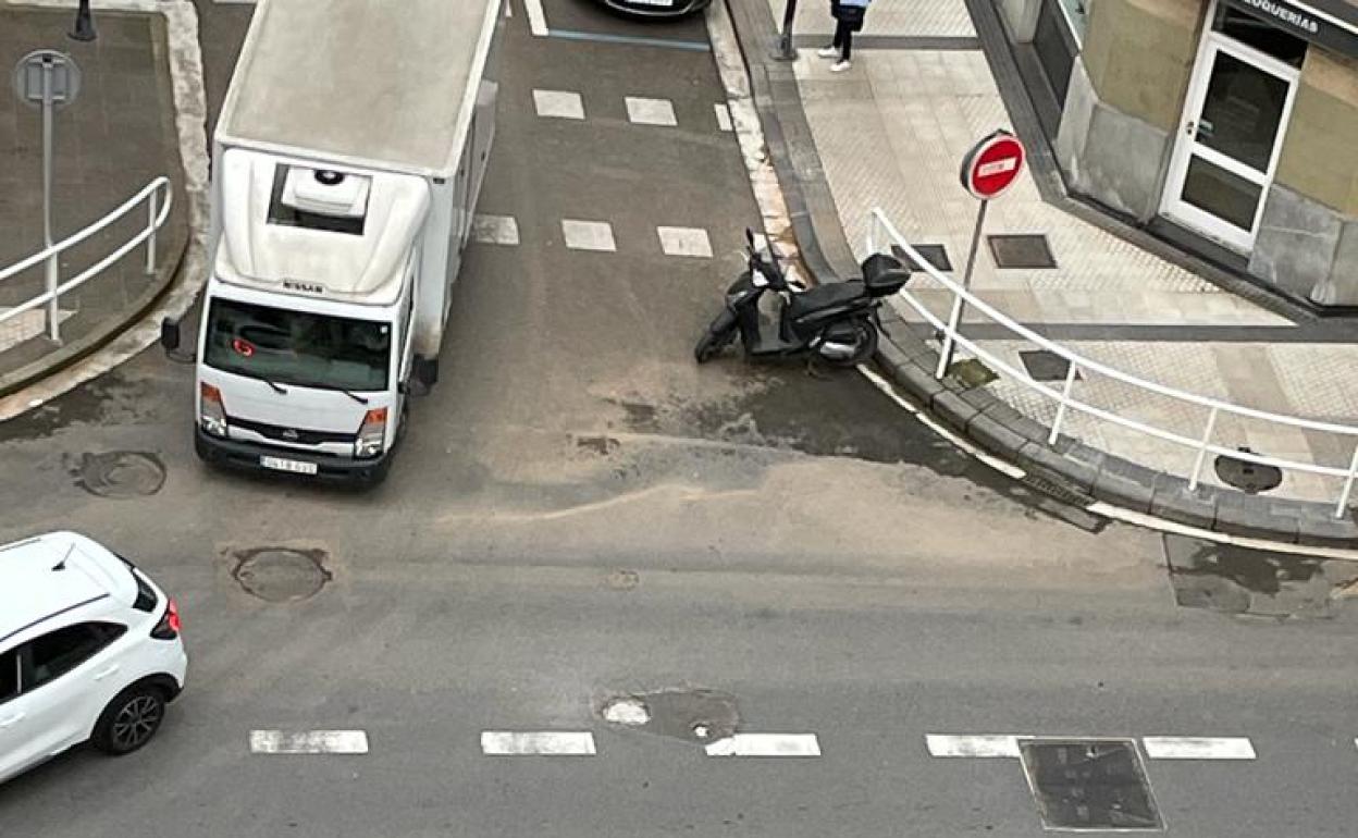 Presencia de arena en las calles y en el ambiente. 