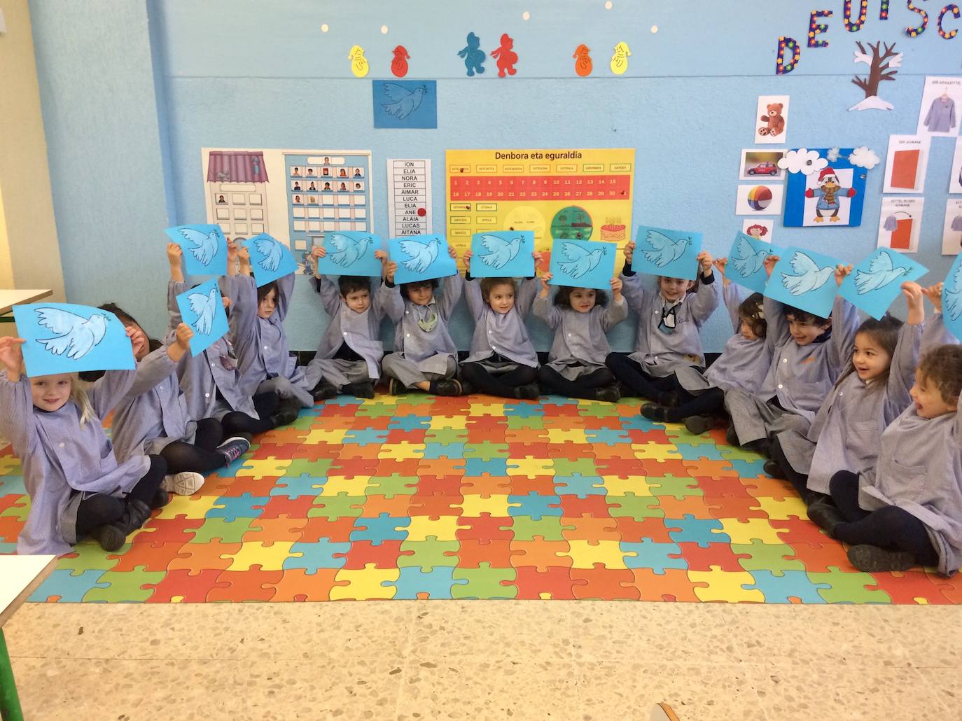 Los alumnos de la clase de 4 años.