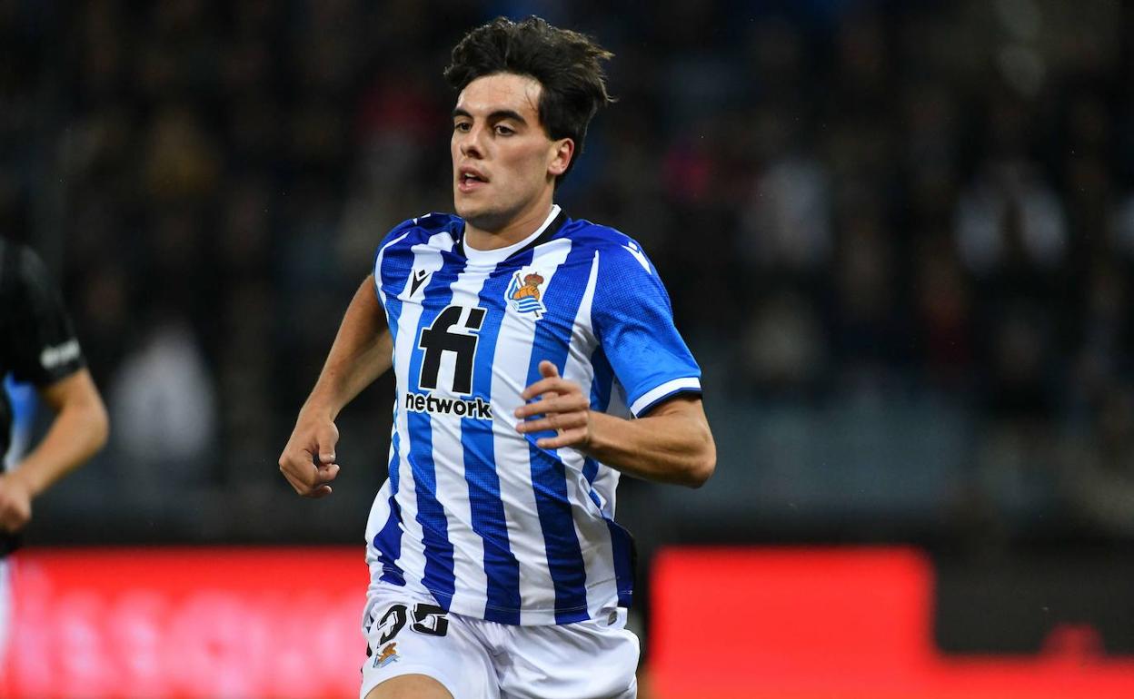 Julen Lobete, en el encuentro ante el Sturm Graz de Europa League.