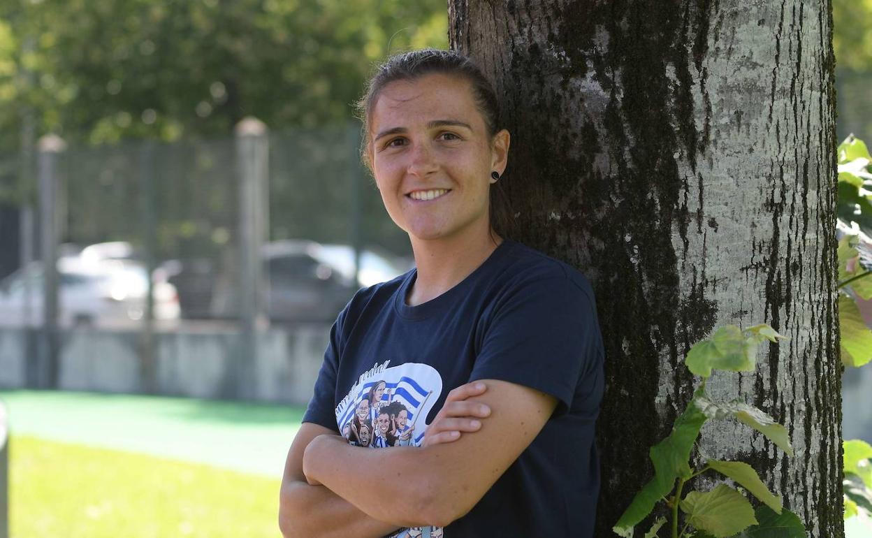 Sandra Ramajo, posa para una entrevista tras ganar la Copa.