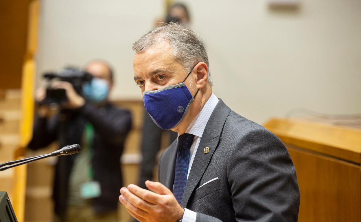 Iñigo Urkullu, durante un pleno en el Parlamento Vasco. 