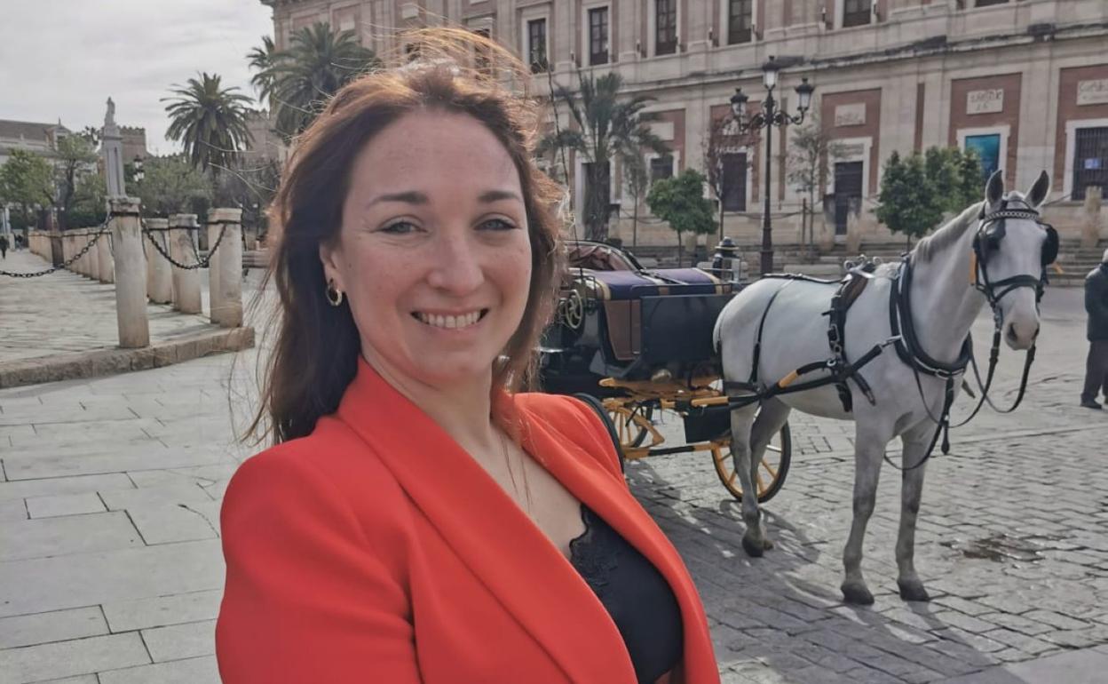 Muriel Larrea, ayer, en un lugar céntrico de Sevilla. 