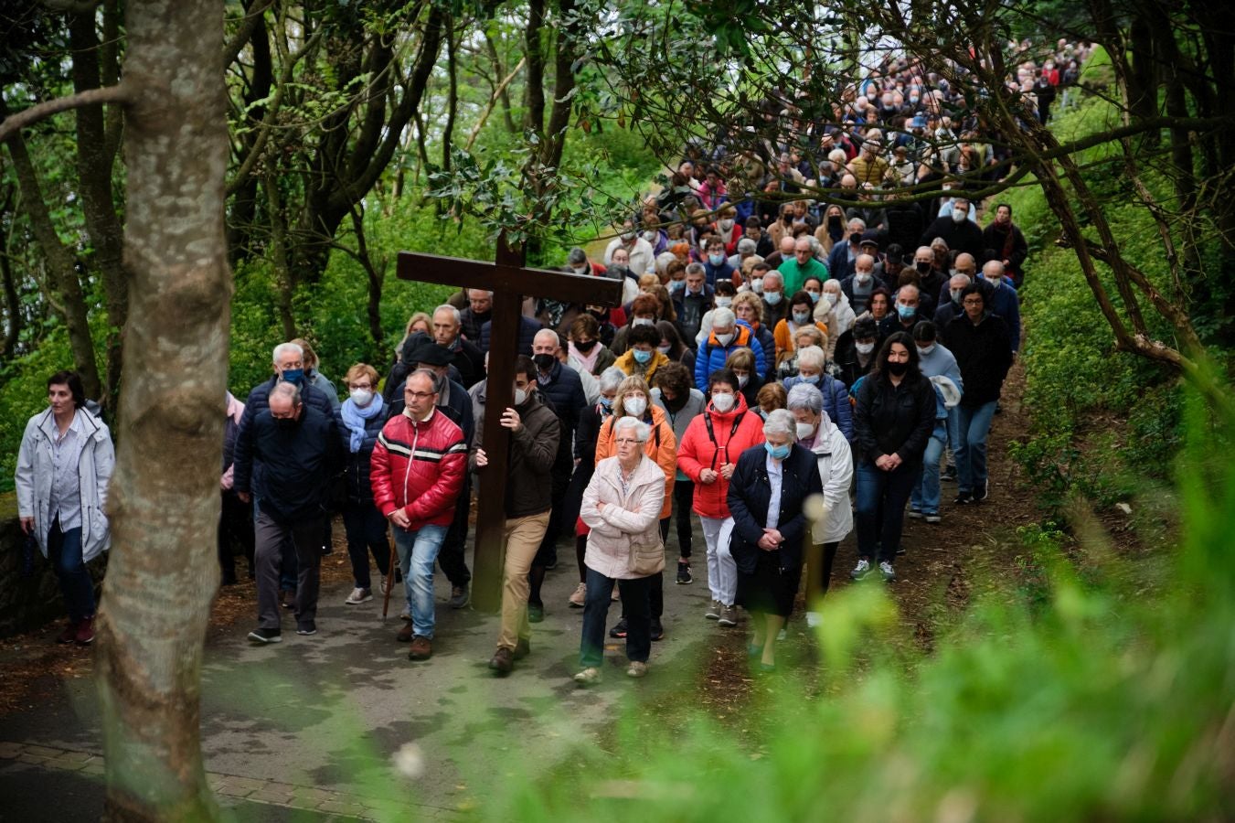 Fotos: Vía Crucis al monte Urgull