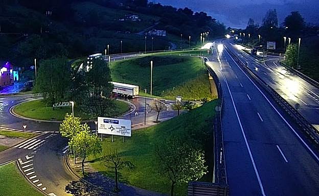 Vista dee la muga una vez finalizadas las retenciones de camiones.